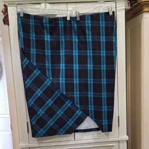 Blue Plaid Torrid Skirt